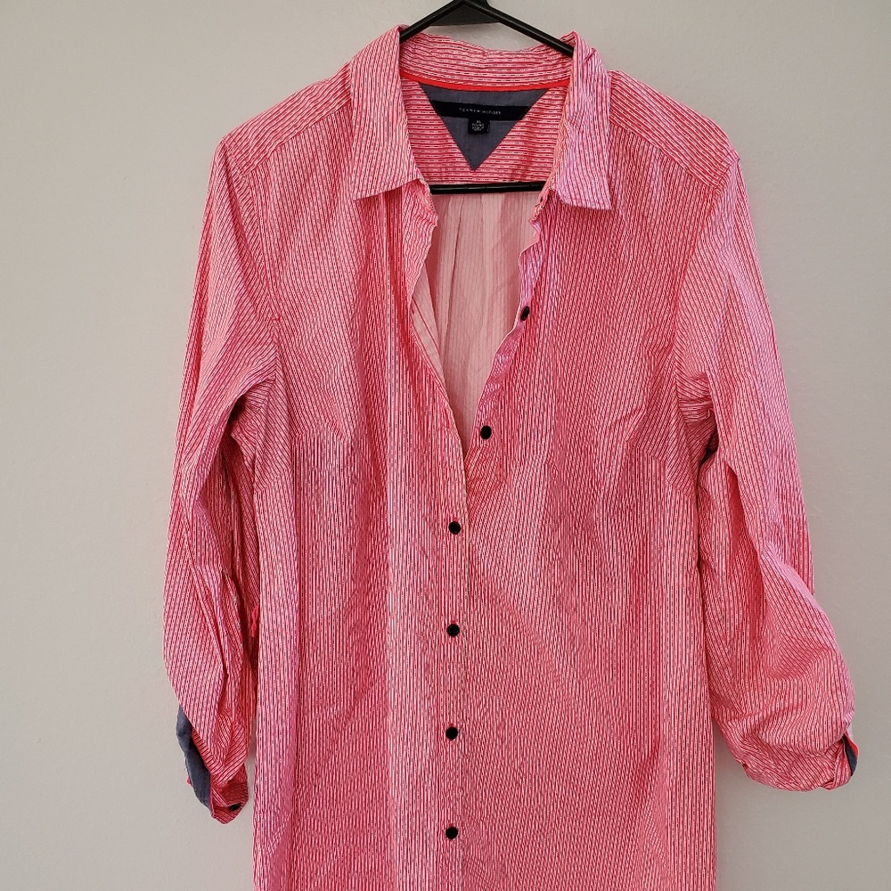 Tommy Hilfiger Stripped Button Down Shirt Dress XL
